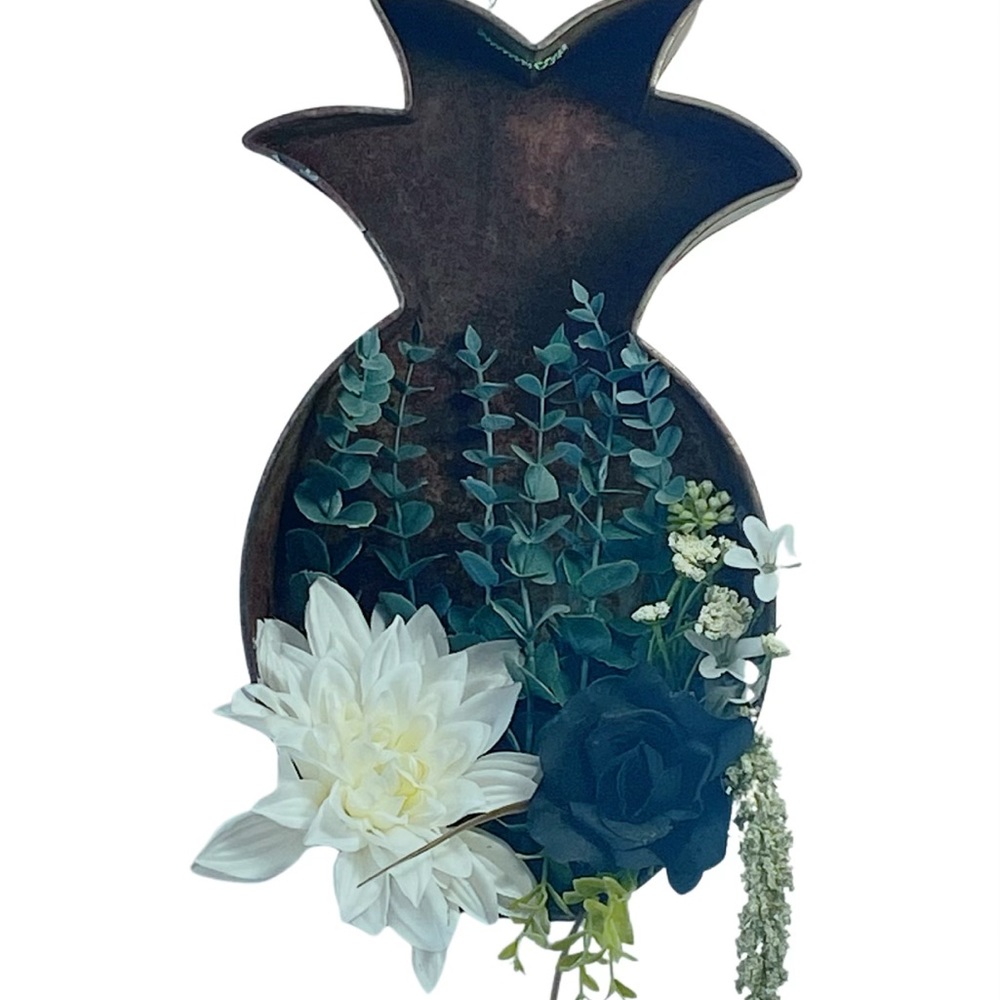 UpCycled Pineapple Hanging Flower Wall Decor